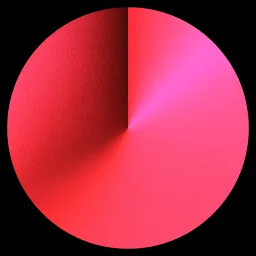 Brand mark: a disc split into two lit halves