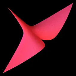 Brand mark: a curved hyperbolic surface